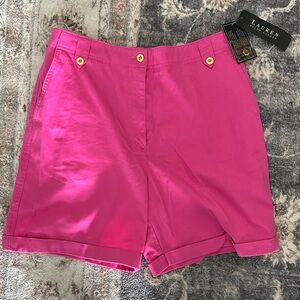 Lauren Ralph Lauren High Waist Pink Shorts